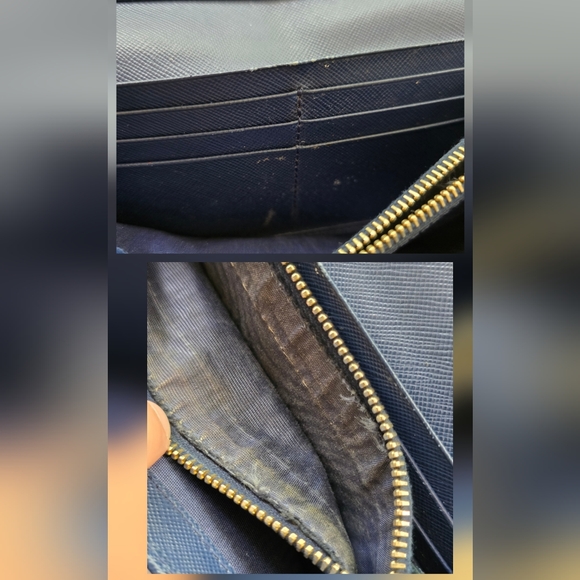 Prada Blue Saffiano Leather Long Wallet - Picture 13 of 17